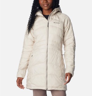 White Women's Columbia Karis Gale Long Puffer Jacket | ZFUSV-7028