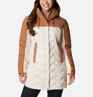 White Women's Columbia Mountain Croo II Mid Down Coats | ZYQLF-2073