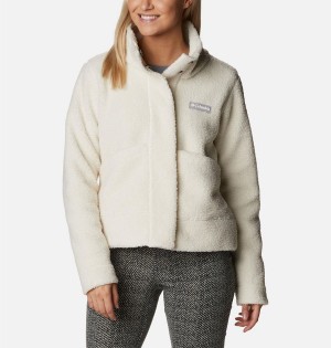 White Women's Columbia Panorama Snap Fleece Jacket | LNYDW-3624