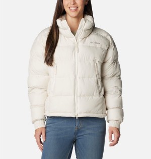 White Women's Columbia Pike Lake II Cropped Puffer Jacket | TMRDF-4269