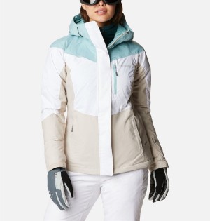 White Women's Columbia Rosie Run Insulated Ski Jacket | EQBUP-8076