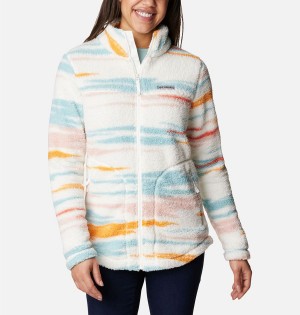 White Women's Columbia West Bend Full Zip Fleece Jacket | WTDZP-3645