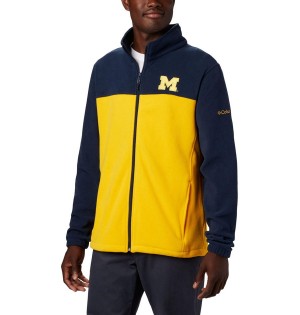 Yellow Men's Columbia Collegiate Flanker III - Michigan Fleece Jacket | RAMYE-6805