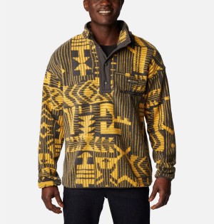 Yellow Men's Columbia Helvetia Half Snap Fleece Pullover | VXBPI-2674