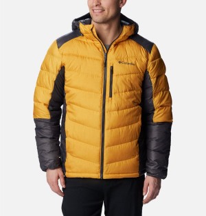 Yellow Men's Columbia Labyrinth Loop Omni Heat Infinity Hooded Insulated Puffer Jacket | FWMCN-1073