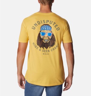 Yellow Men's Columbia Orla Graphic T-Shirt | CLWOV-7406