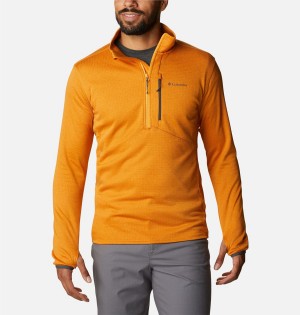 Yellow Men's Columbia Park View Fleece Half Zip Pullover | UDIXF-9483