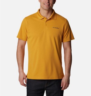 Yellow Men's Columbia Utilizer Polo Shirt | GMXUY-5812