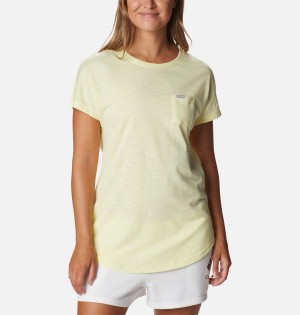 Yellow Women's Columbia Cades Cape T-Shirt | UHBWX-4891