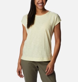 Yellow Women's Columbia Point Loma T-Shirt | JIWGN-7569