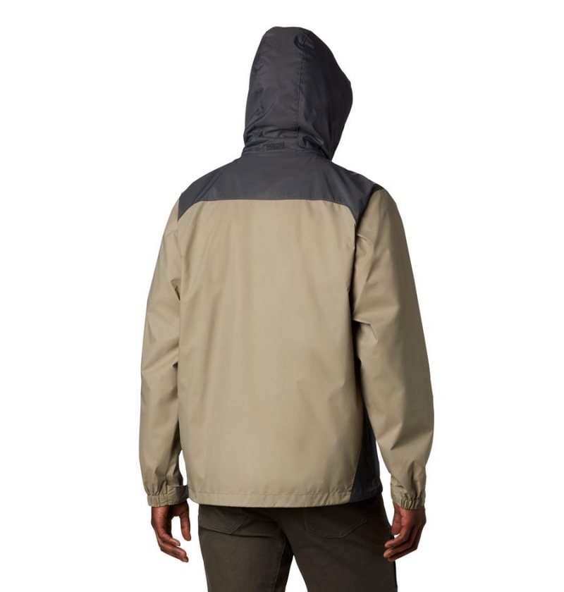 Beige Men's Columbia Glennaker Lake Rain Jacket | GBRYL-9341