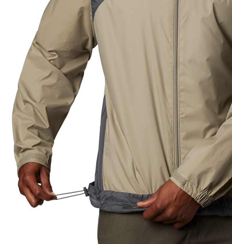 Beige Men's Columbia Glennaker Lake Rain Jacket | GBRYL-9341