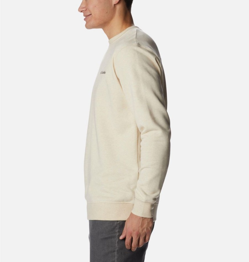 Beige Men's Columbia Hart Mountain II Crew Sweatshirt | NMQCK-6941