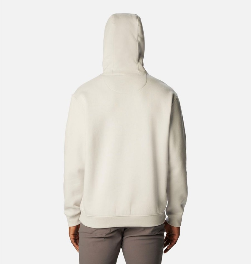 Beige Men's Columbia Marble Canyon Heavyweight Fleece Hoodie | JSYKB-9702