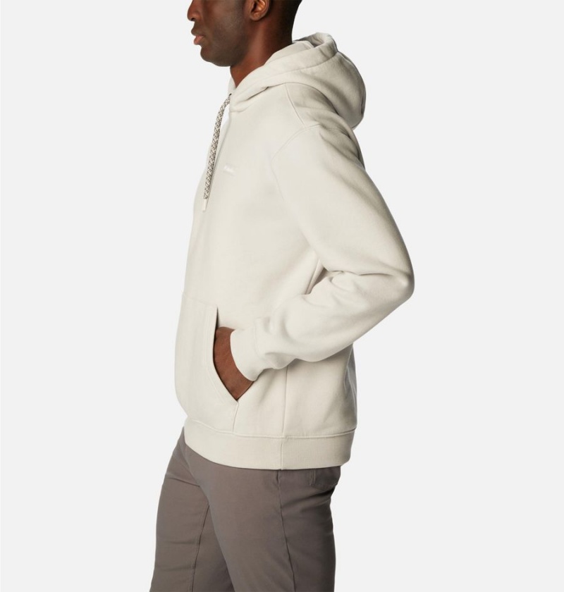 Beige Men's Columbia Marble Canyon Heavyweight Fleece Hoodie | JSYKB-9702