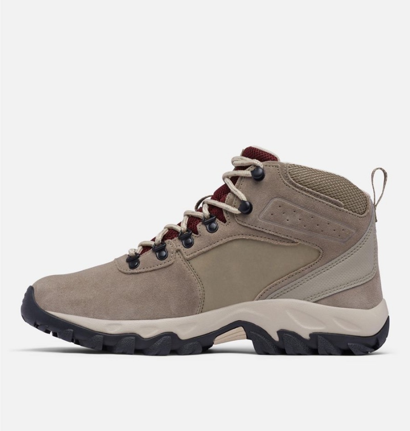 Beige Men's Columbia Newton Ridge Plus II Suede Waterproof Boot Hiking Shoes | XBZSD-3219