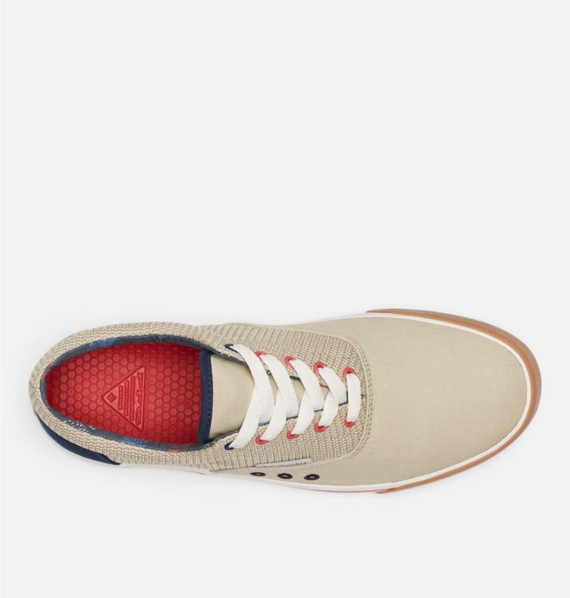 Beige Men's Columbia PFG Slack Tide Lace Sneakers | MWSRP-3846