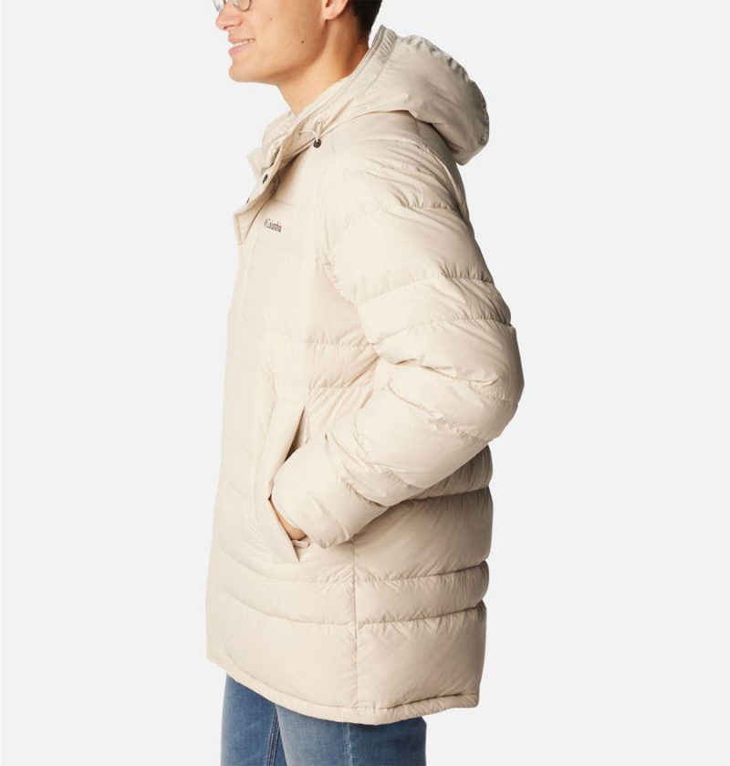 Beige Men's Columbia Saltzman Parka Insulated Puffer Jacket | RLZXY-3829