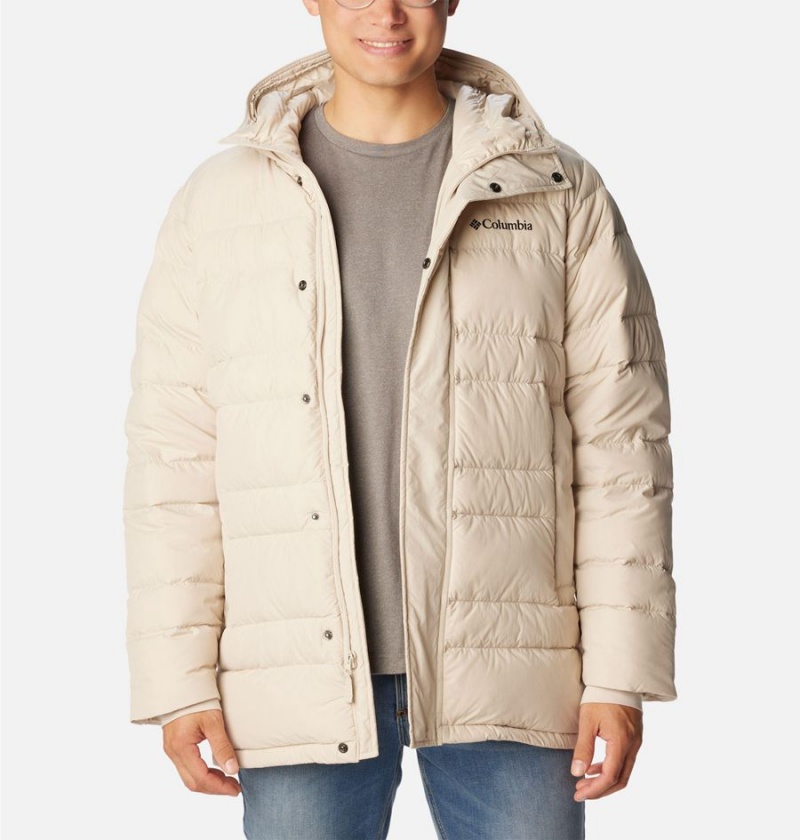 Beige Men's Columbia Saltzman Parka Insulated Puffer Jacket | RLZXY-3829