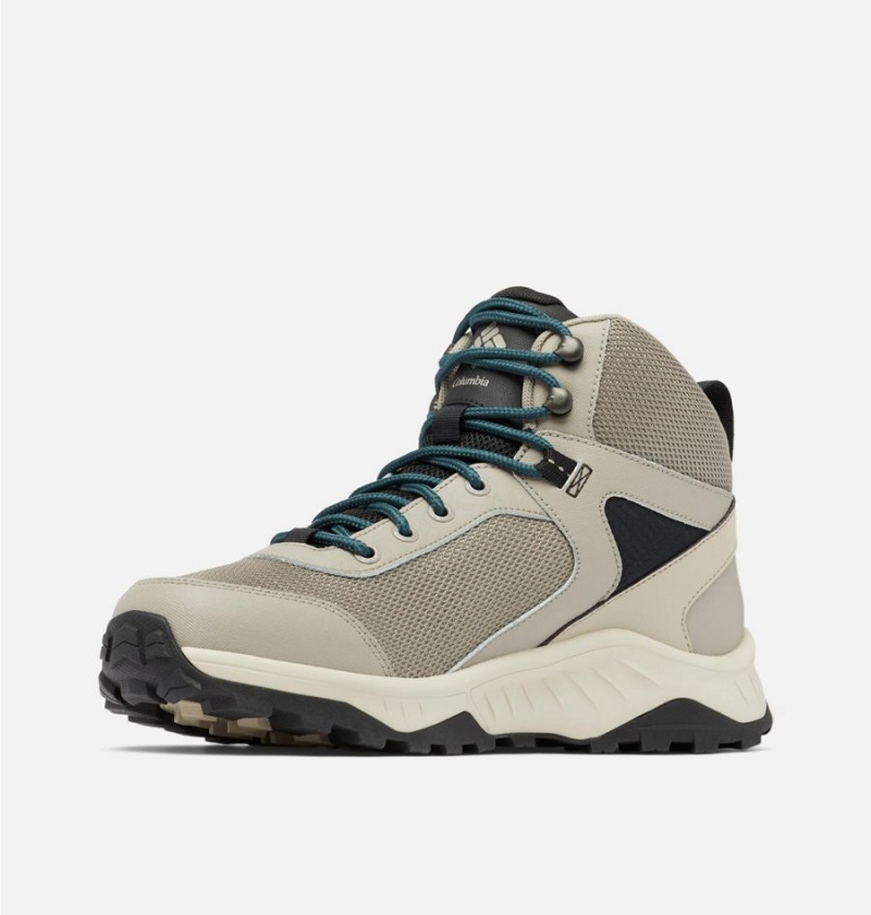 Beige Men's Columbia Trailstorm Ascend Mid Waterproof Hiking Shoes | AFYDC-6539