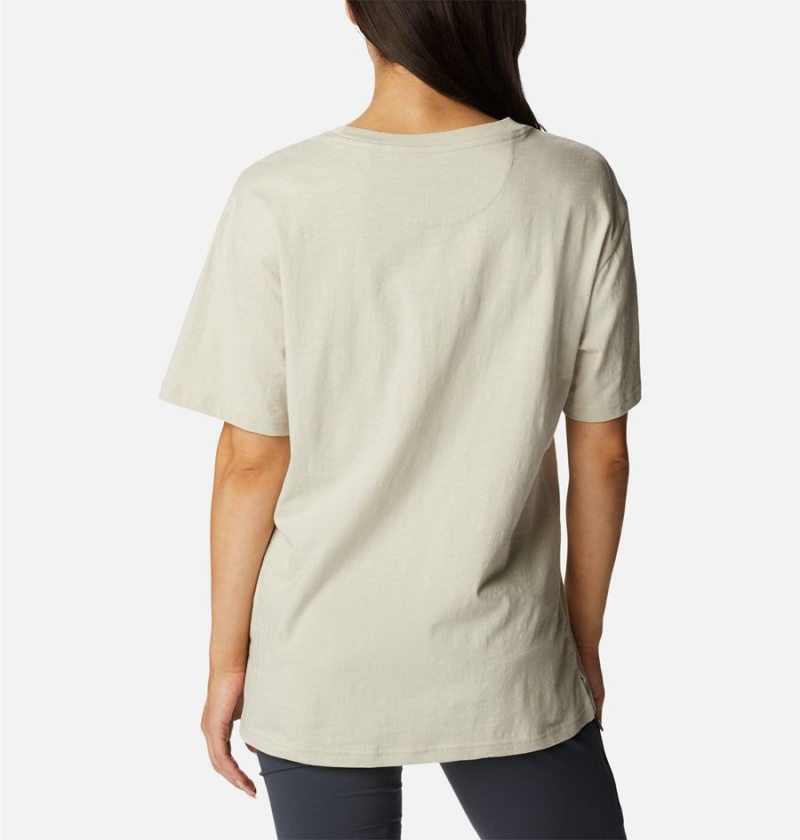 Beige Women's Columbia Break It Down T-Shirt | HFWJX-7204