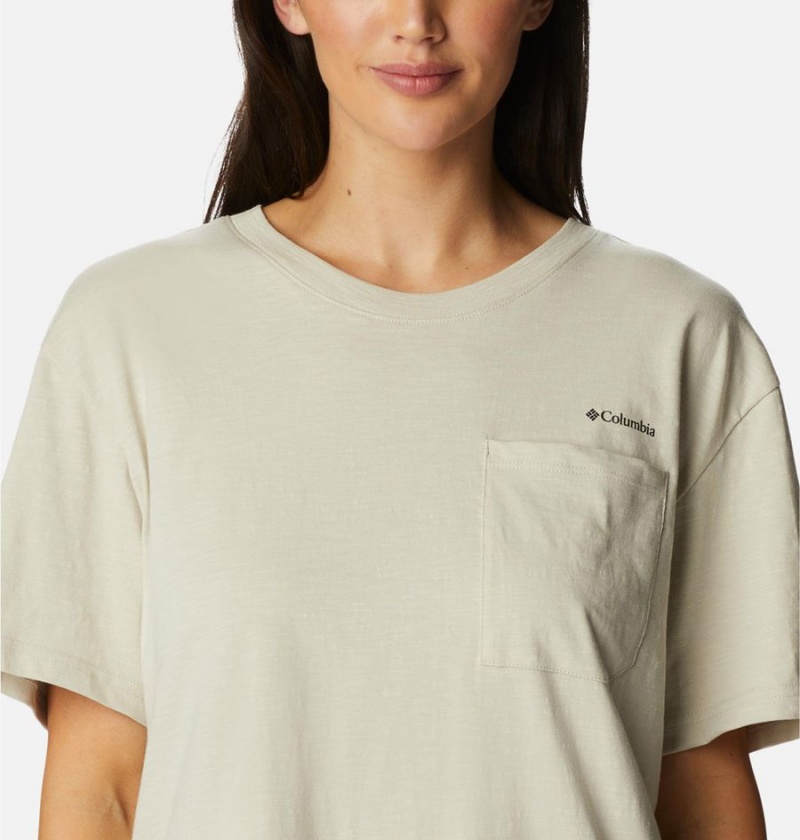 Beige Women's Columbia Break It Down T-Shirt | HFWJX-7204