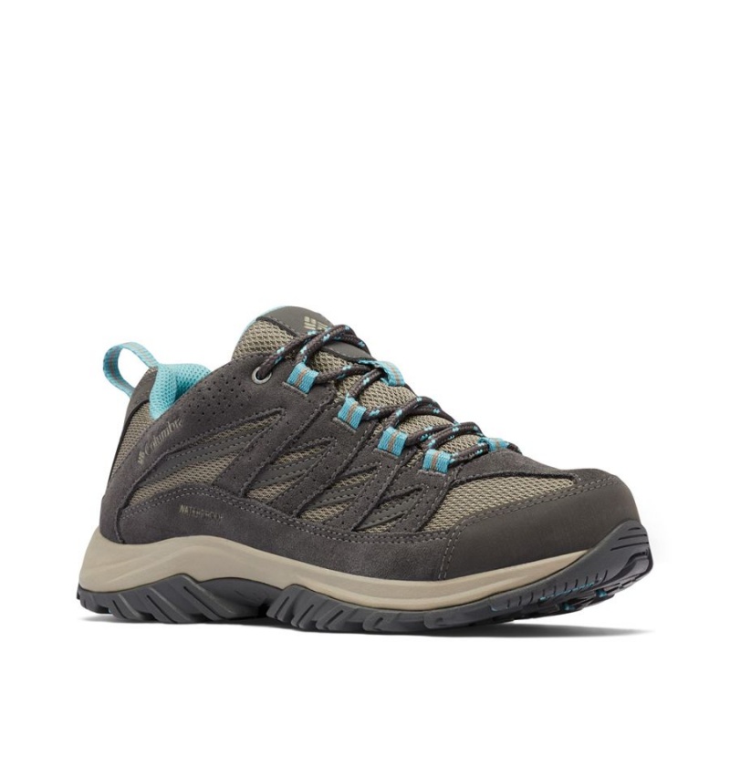 Beige Women's Columbia Crestwood Waterproof Hiking Shoes | JMKIC-8462