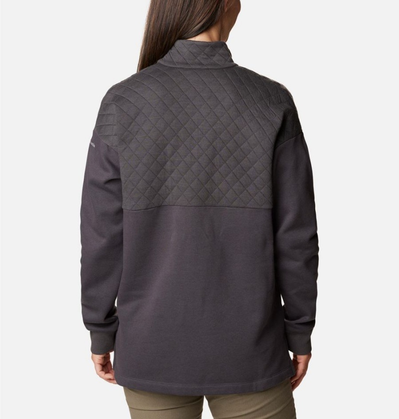 Beige Women's Columbia Hart Mountain Quilted Half Snap Pullover | BXASH-9530