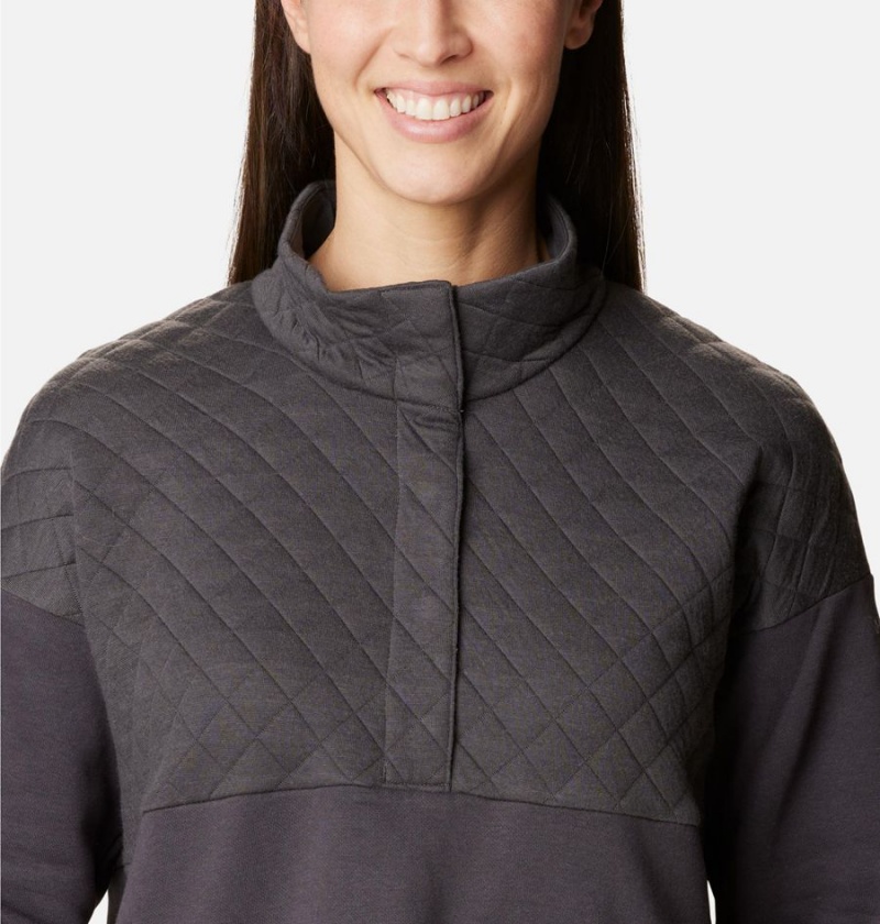 Beige Women's Columbia Hart Mountain Quilted Half Snap Pullover | BXASH-9530