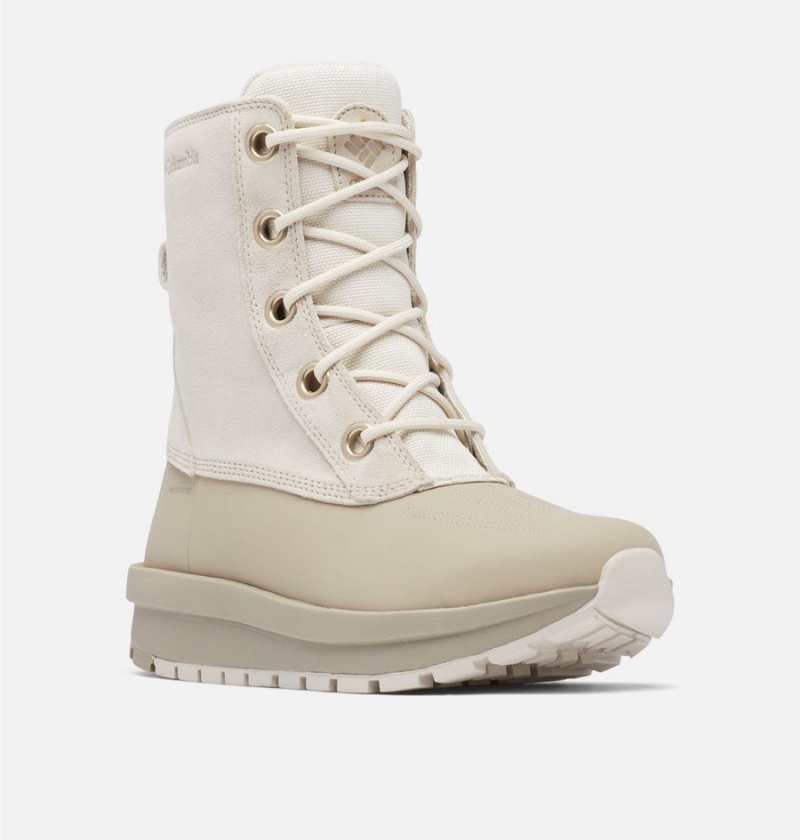 Beige Women's Columbia Moritza Shield Omni Heat Boots | IFMHP-9637