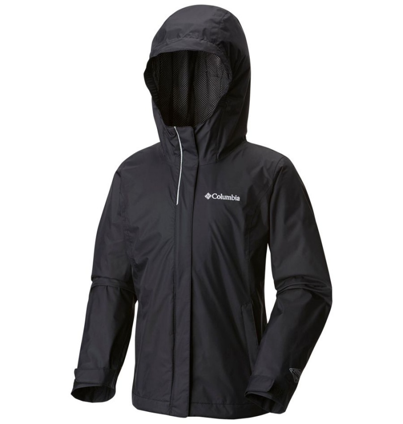 Black Kids' Columbia Arcadia Rain Jacket | KVHXW-5714