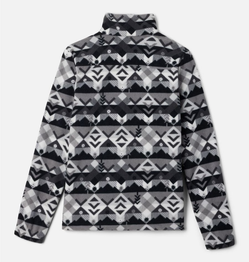 Black Kids' Columbia Castle Dale Printed Full Zip Fleece | KPWZY-4820