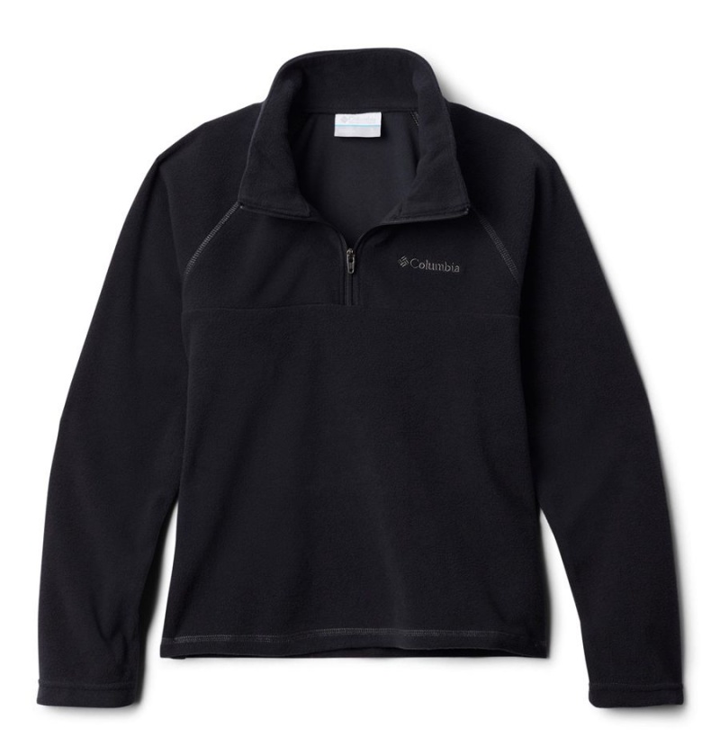 Black Kids\' Columbia Glacial Quarter Zip Pullover Fleece | STOXD-9204