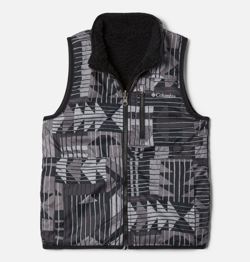 Black Kids' Columbia Hakatai Reversible Vest | IXVSA-5320