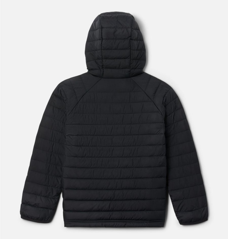 Black Kids' Columbia Powder Lite Hooded Jacket | ZDRLI-2590