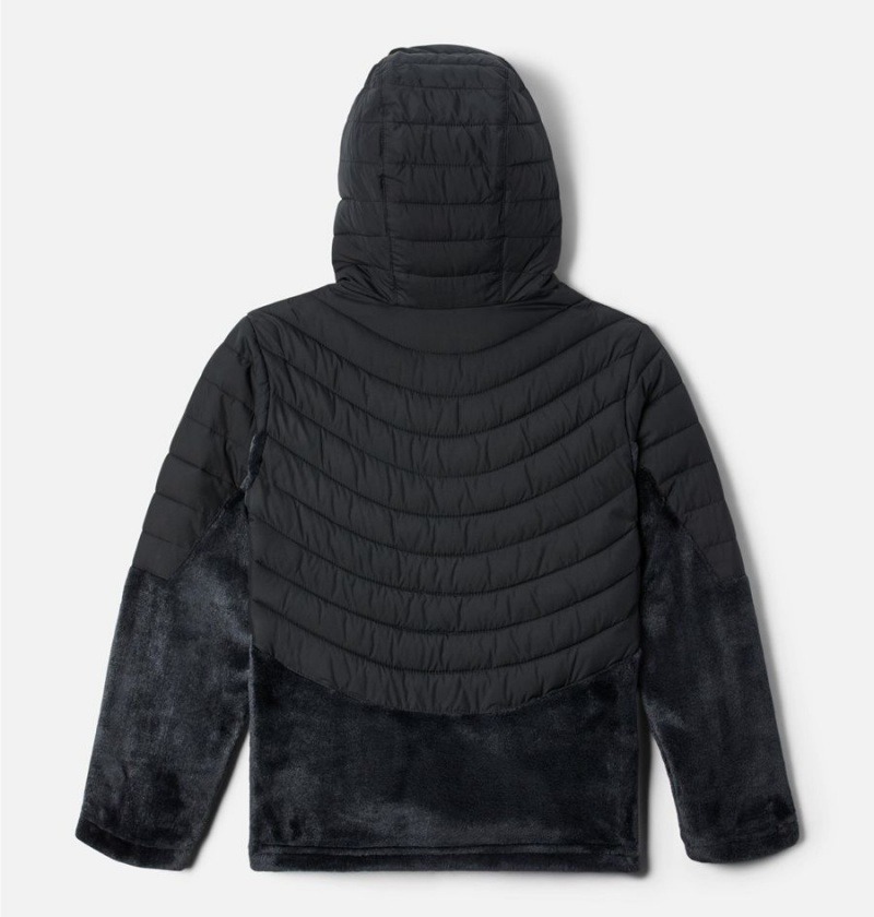 Black Kids' Columbia Powder Lite Novelty Hooded Jacket | TCLOH-6108