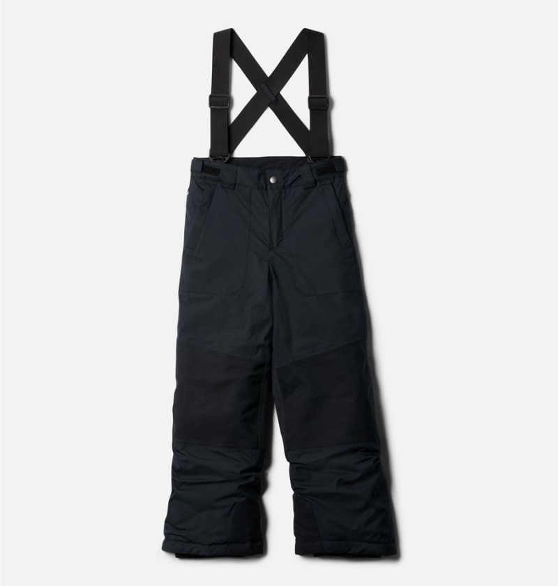 Black Kids\' Columbia Powder Turner Suspender Ski Pants | EHBSU-7403