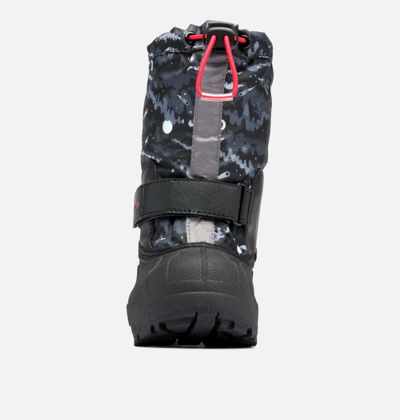 Black Kids' Columbia Powderbug Forty Print Boots | GXWCP-5864