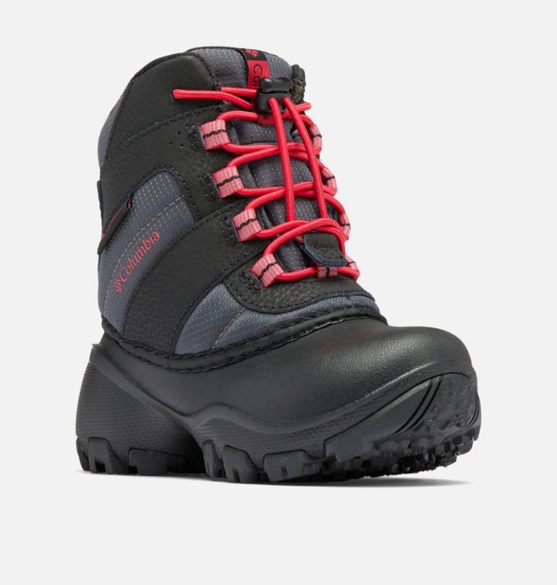 Black Kids' Columbia Rope Tow III Waterproof Warm Winter Boots | DRCUI-2740