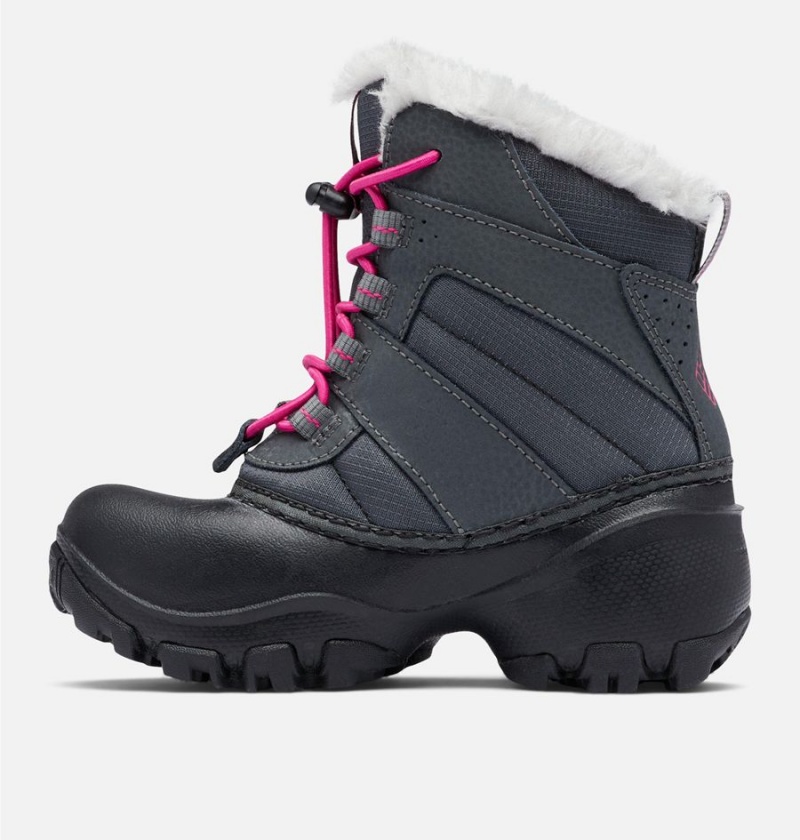 Black Kids' Columbia Rope Tow Waterproof Faux-Fur Trim Boots | YKBJH-2631