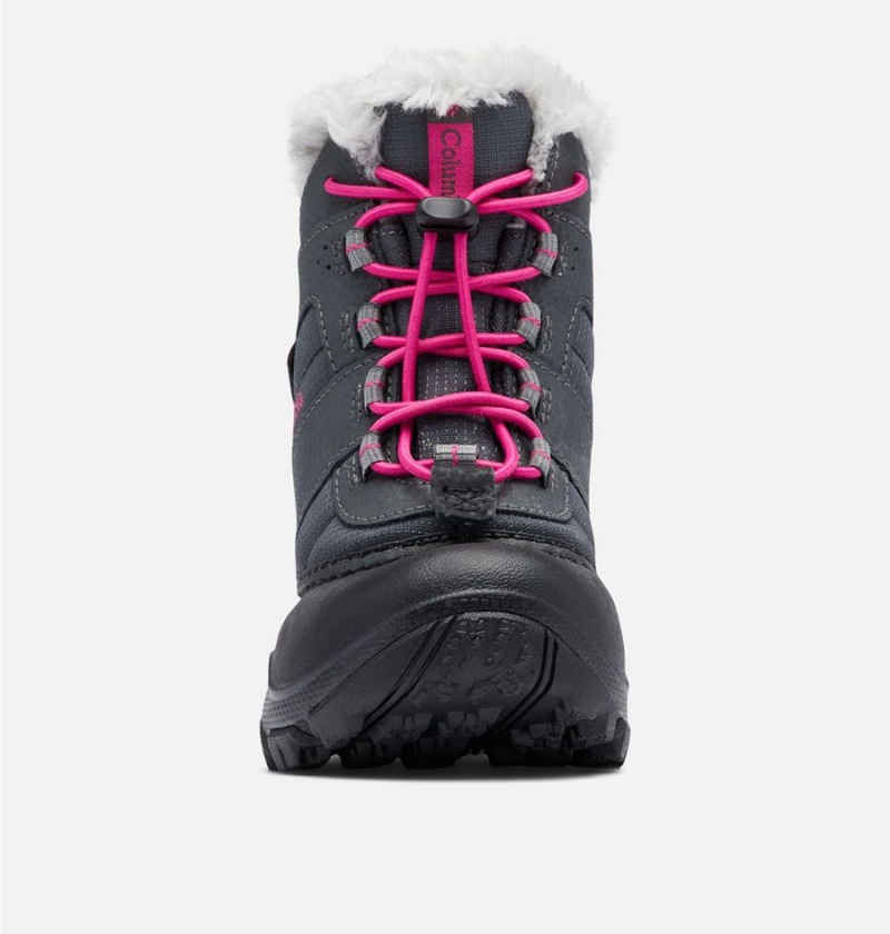 Black Kids' Columbia Rope Tow Waterproof Faux-Fur Trim Boots | YKBJH-2631