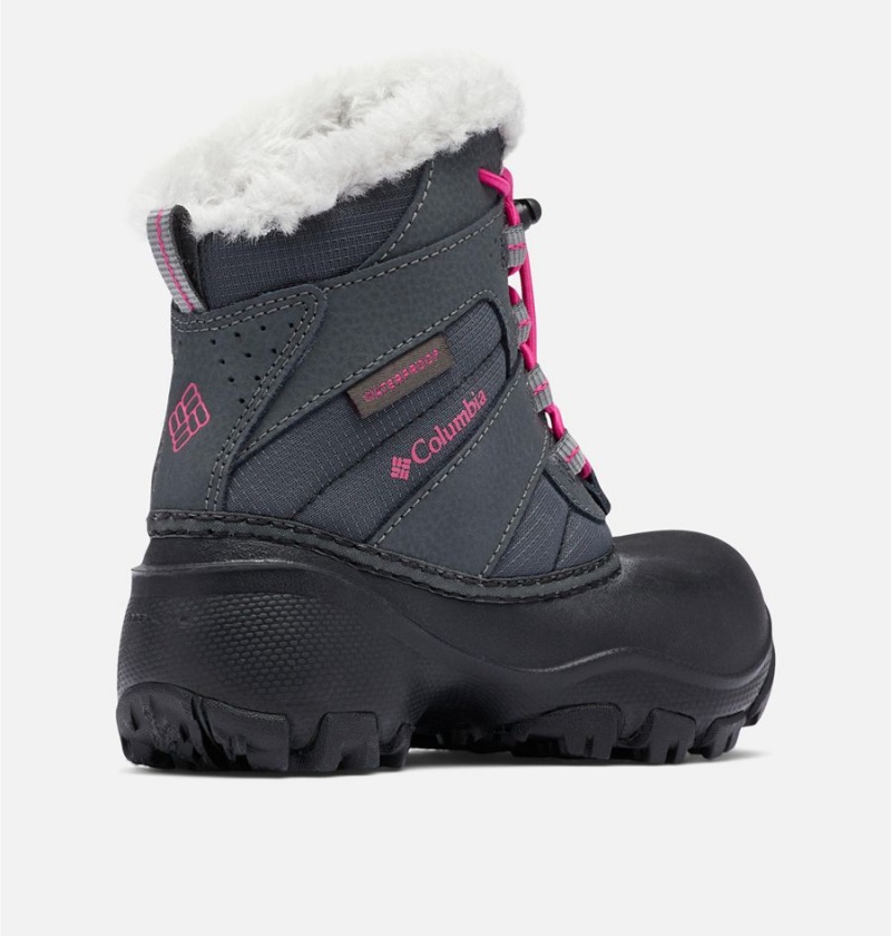 Black Kids' Columbia Rope Tow Waterproof Faux-Fur Trim Boots | YKBJH-2631