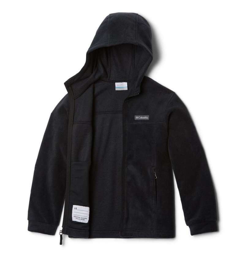 Black Kids' Columbia Steens Mountain II Fleece Hooded Jacket | GESMT-8097