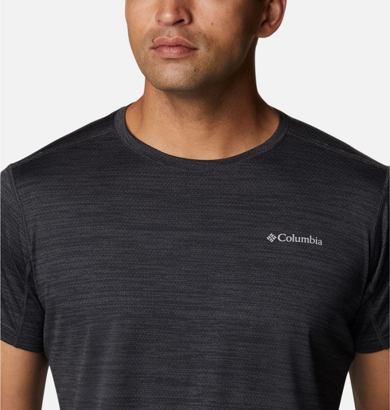 Black Men's Columbia Alpine Chill Zero Short Sleeve Crew T-Shirt | UFMJI-6579