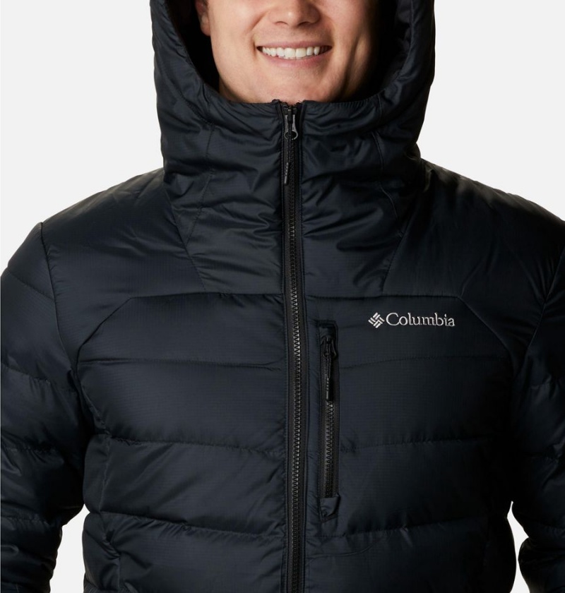 Black Men's Columbia Autumn Park Hooded Insulated Puffer Jacket | LZNIC-1624