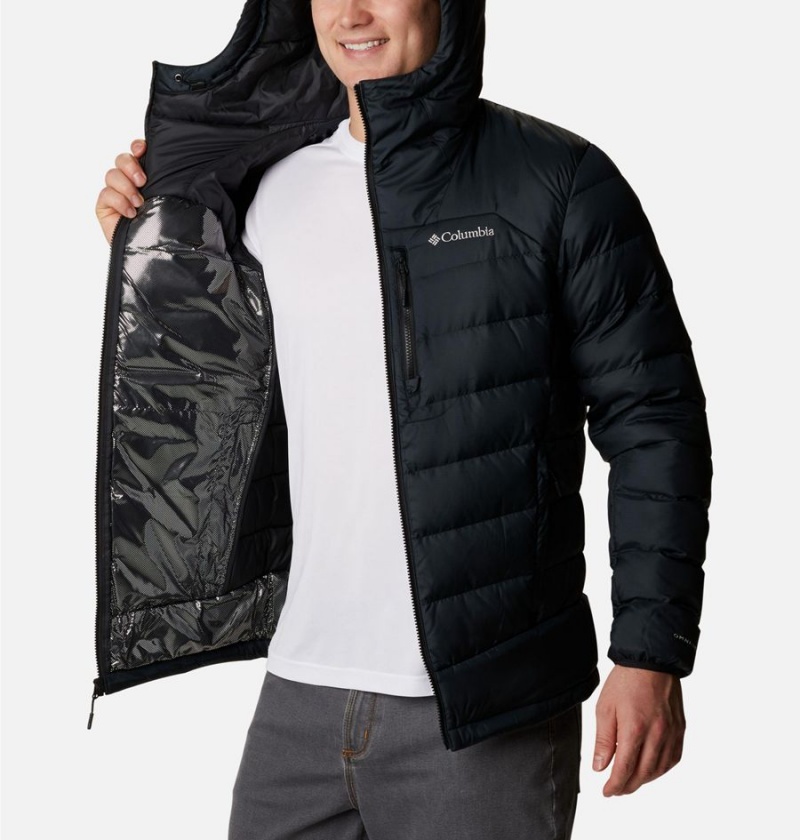 Black Men's Columbia Autumn Park Hooded Insulated Puffer Jacket | LZNIC-1624