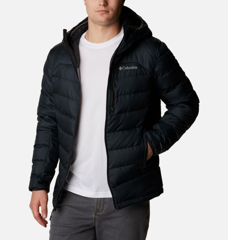 Black Men\'s Columbia Autumn Park Hooded Insulated Puffer Jacket | LZNIC-1624