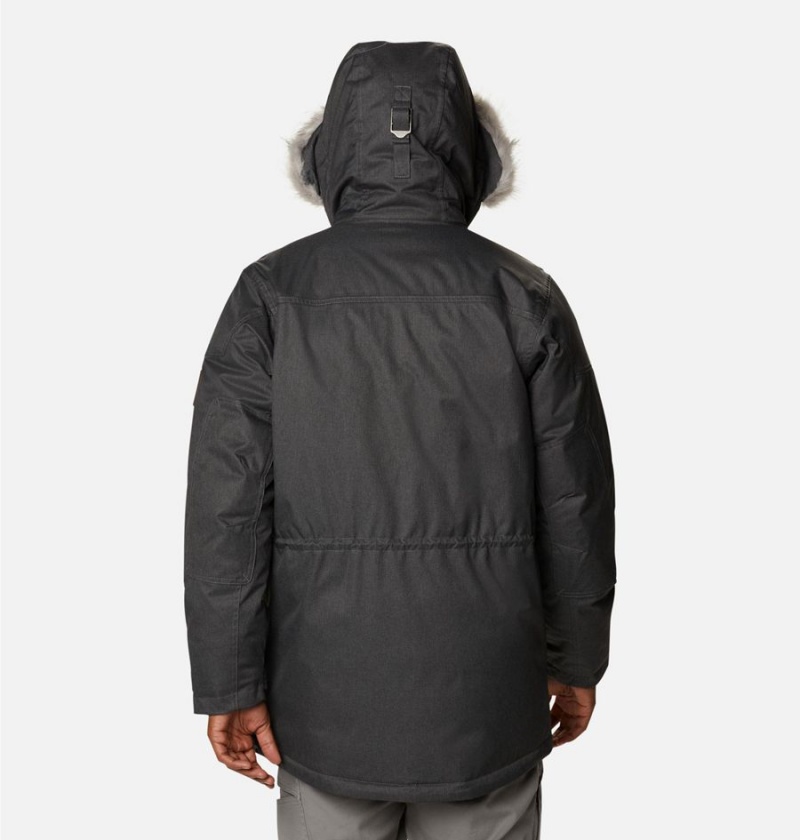 Black Men's Columbia Barlow Pass 550 TurboDown Coats | IZKXT-5731