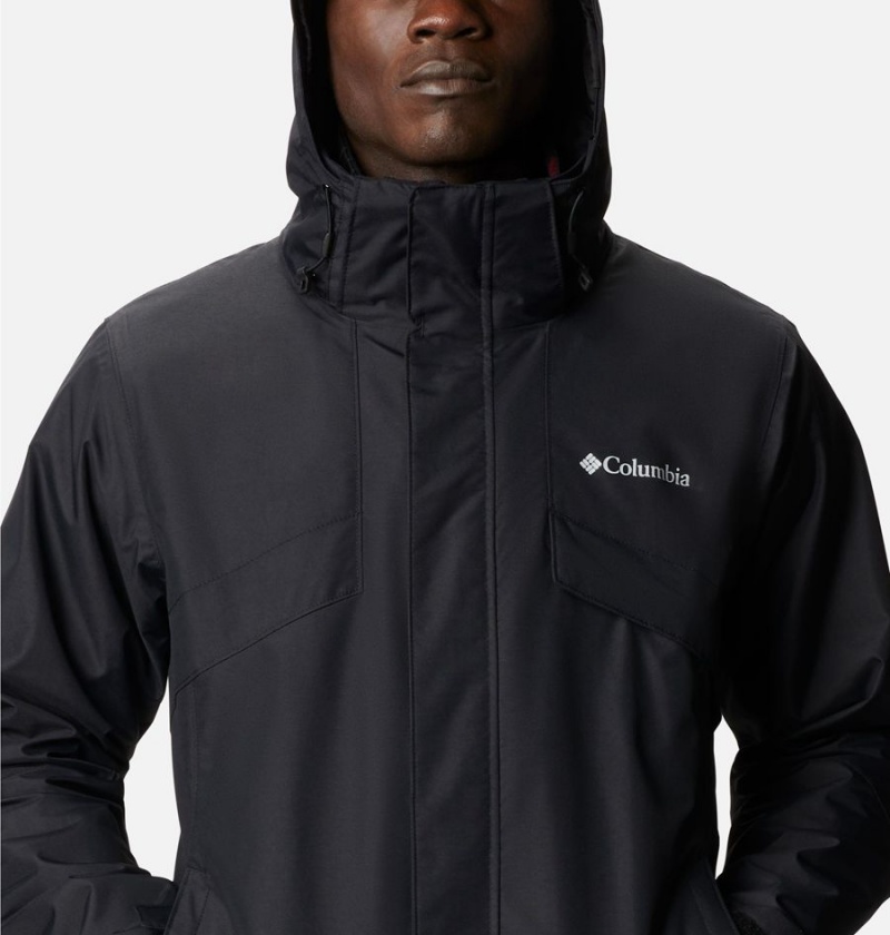 Black Men's Columbia Bugaboo II Fleece Interchange Ski Jacket | MBTDZ-4509