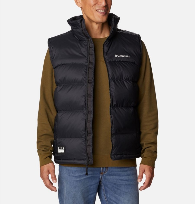 Black Men's Columbia Bulo Point II Omni Heat Infinity Down Vest | LBHUN-5401